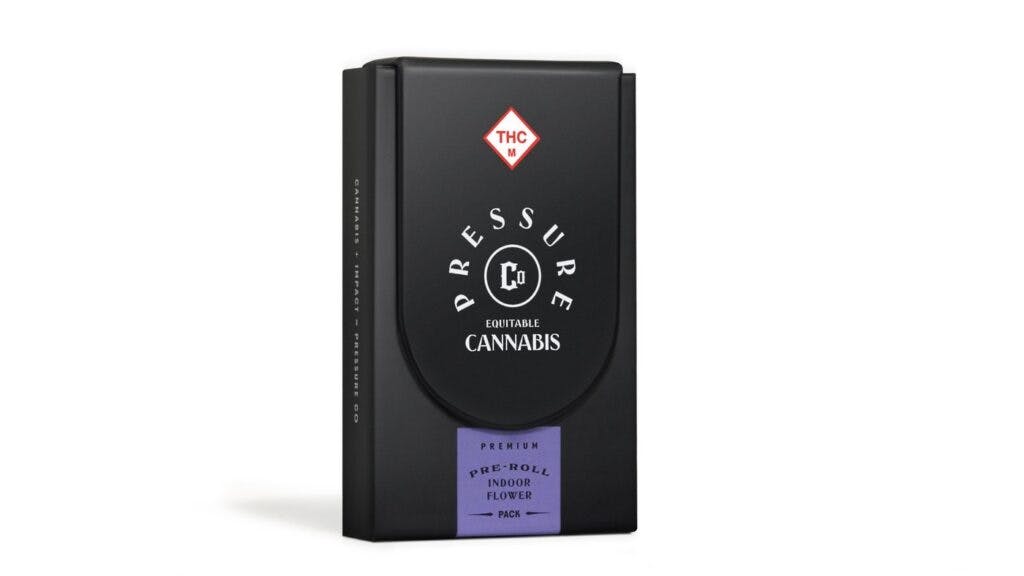 Photo of black Pressure Co. Equity Pack packaging with Pressure Co label that reads 